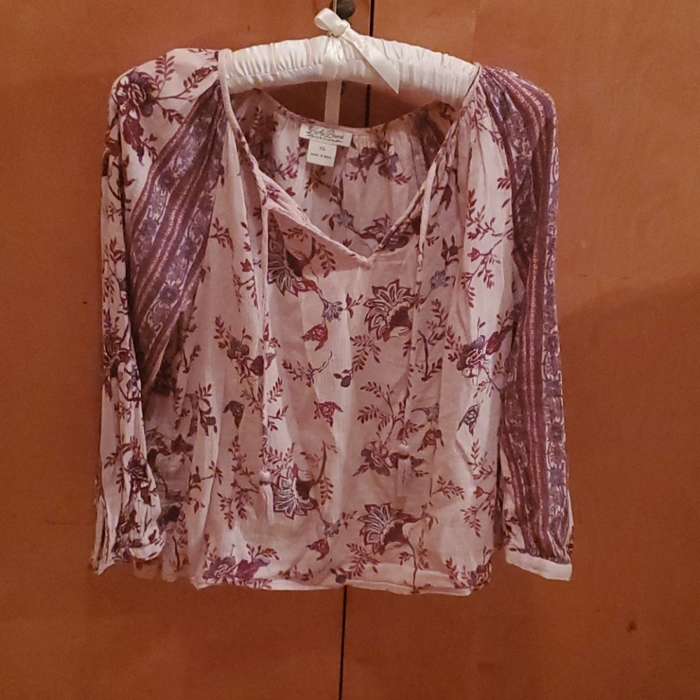 Lucky brand live in love blouse xs